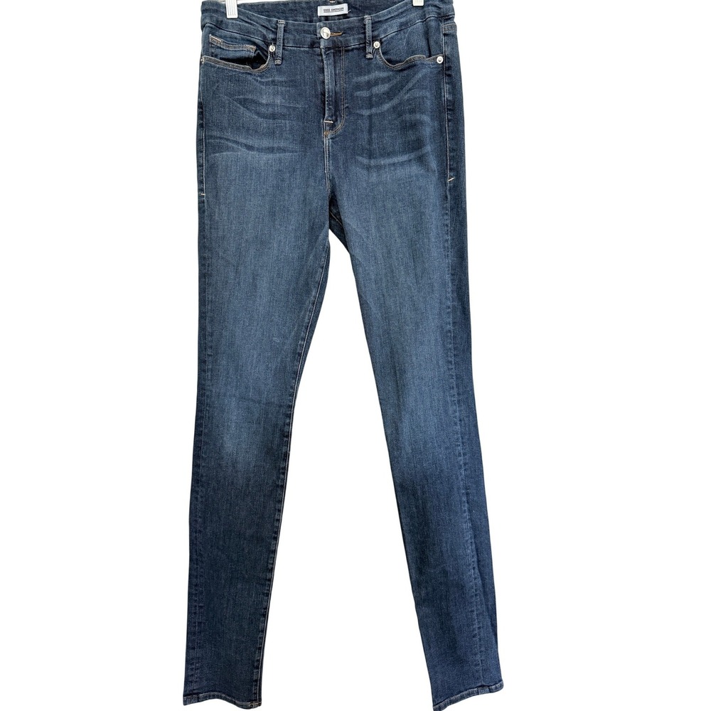 Good American Good Legs Jeans Dark Blue Wash Size 15 / 33